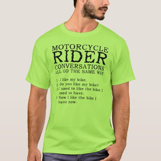 Motorrad-Gesprächs-lustiges Shirt (Vorderseite)