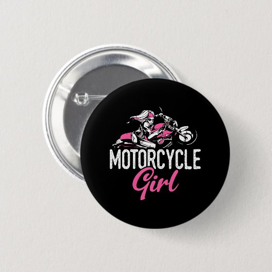 Motorrad-Girl-Motorrad Button (Vorne & Hinten)