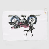 Motorrad Golfhandtuch (Horizontal)