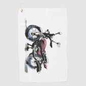 Motorrad Golfhandtuch (Vorderseite)