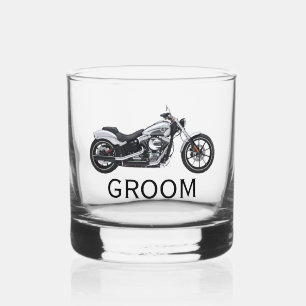Motorrad Groom Wedding Mann Cool Whiskyglas