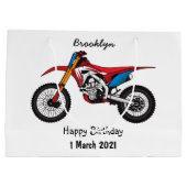 Motorrad Große Geschenktüte (Rückseite)