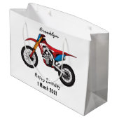 Motorrad Große Geschenktüte (Rückseite Schrägansicht)
