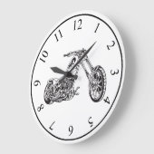 Motorrad Große Wanduhr (Winkel)