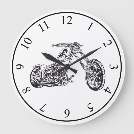 Motorrad Große Wanduhr (Vorderseite)