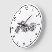 Motorrad Große Wanduhr (Winkel)