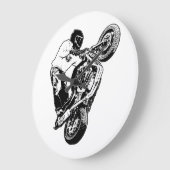 Motorrad Große Wanduhr (Winkel)