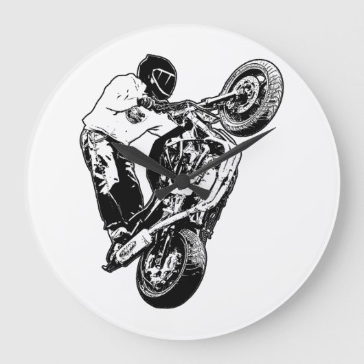 Motorrad Große Wanduhr (Vorderseite)