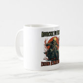 Motorrad hat etwas spannendes zwischen Ihrem Bein Kaffeetasse (Vorderseite Links)