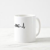 Motorrad-Heartbeat-Bike-Geschenke für Biker Kaffeetasse (VorderseiteRechts)