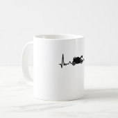 Motorrad-Heartbeat-Bike-Geschenke für Biker Kaffeetasse (Vorderseite Links)