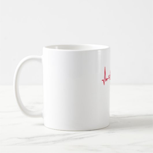 Motorrad-Heartbeat-Biking-Weihnachtsgeschenk für B Kaffeetasse (Links)