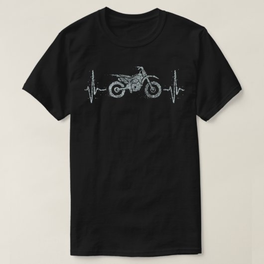 Motorrad-Heartbeat Motorrad-Tour-Biker T-Shirt (Design vorne)