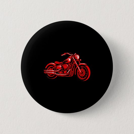 Motorrad Herz Biker Valentinstag Fahrer Paar Button (Vorderseite)
