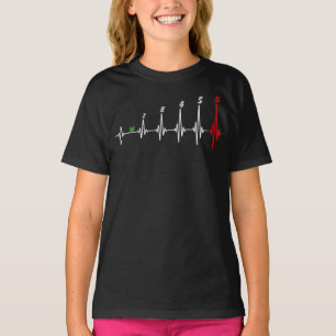 Motorrad Herzschlag Geschwindigkeit Bike Motocross T-Shirt