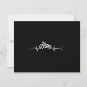 Motorrad-Herzschlag-T - Shirt - I Liebe mein Motor