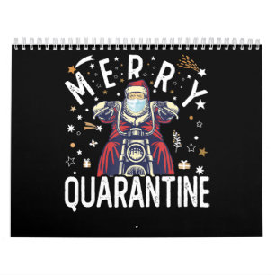 Motorrad-Hipster Santa Face Maske Kalender