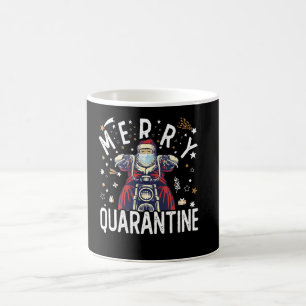 Motorrad-Hipster-Santa-Gesichtsmaske Kaffeetasse