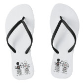 Motorrad Hochzeit Flip Flops Beach Schuhe Badesandalen (Fußbett)