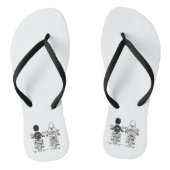Motorrad Hochzeit Flip Flops Beach Schuhe Badesandalen (Fußbett)