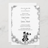 Motorrad-Hochzeits-Einladung Einladung (Vorne/Hinten)