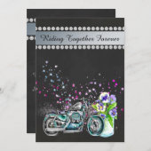 Motorrad-Hochzeits-Einladung mit Weckglas Einladung (Vorne/Hinten)