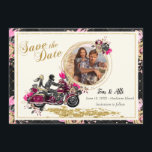 Motorrad-Hochzeits-Foto Save the Date Einladung<br><div class="desc">Motorrad-Hochzeits-Foto Save the Date</div>