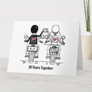 Motorrad-Hochzeitstag für Biker Karte