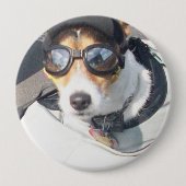Motorrad Hog Hund Geboren zu fahren Russell Terrie Button (Vorderseite)