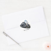 Motorrad Hog Hund Geboren zu fahren Russell Terrie Runder Aufkleber (Umschlag)