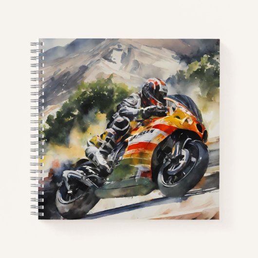 Motorrad-Höhepunkt Notizblock (Vorderseite)