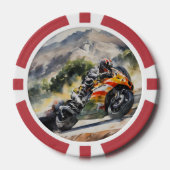 Motorrad-Höhepunkt Pokerchips (Vorderseite)