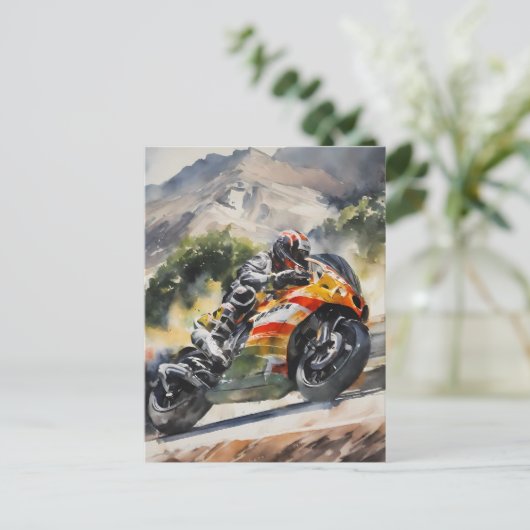 Motorrad-Höhepunkt Postkarte (Stehend Vorderseite)
