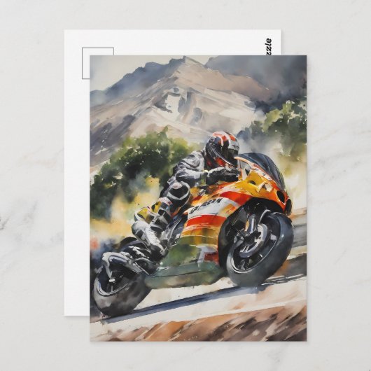 Motorrad-Höhepunkt Postkarte (Vorne/Hinten)
