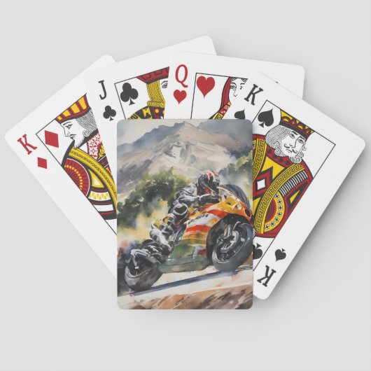 Motorrad-Höhepunkt Spielkarten (Rückseite)