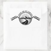 Motorrad-Horizont-Abenteuer Rechteckiger Aufkleber (Tasche)