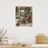 Motorrad 🏍️ Hund 🐕 Poster (Küche)
