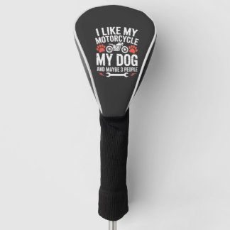 Motorrad-Hund sarkastisches Zitat Hundehumor Golf Headcover