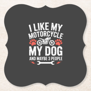 Motorrad-Hund sarkastisches Zitat Hundehumor Untersetzer