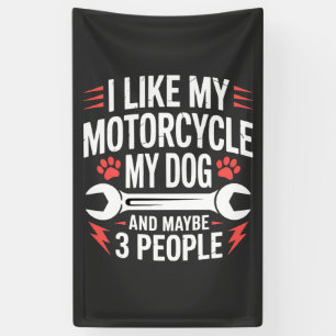 Motorrad-Hundebesitzer-Humor Banner