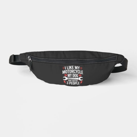Motorrad-Hundebesitzer-Humor Bauchtasche (Vorderseite)