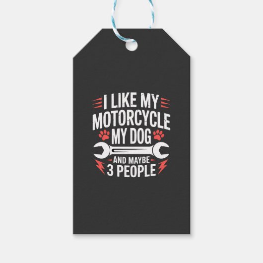 Motorrad-Hundebesitzer Humor Geschenkanhänger (Vorderseite)