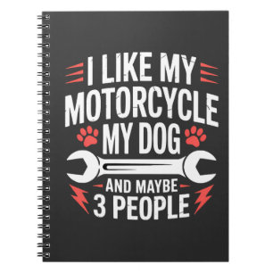 Motorrad-Hundebesitzer-Humor Notizblock