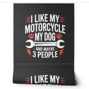 Motorrad-Hundebesitzer-Humor Tapete