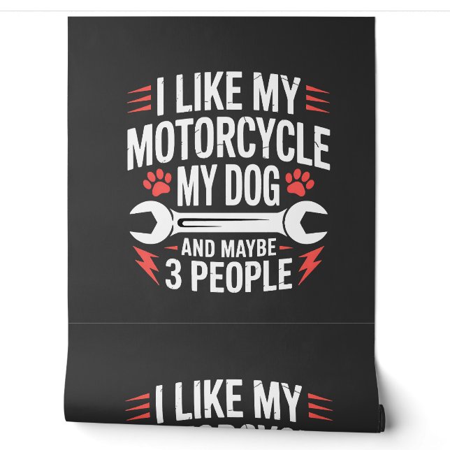 Motorrad-Hundebesitzer-Humor Tapete (Abrollen)