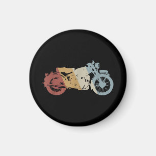 Motorrad im Retro-Stil Vintage Magnet