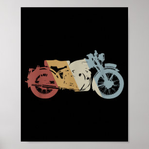 Motorrad im Retro-Stil Vintage Poster