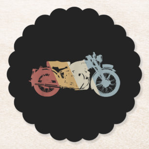 Motorrad im Retro-Stil Vintage Untersetzer