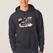 'Motorrad im Winter' Erwachsenenhaus-Sweatshirt Hoodie (Vorderseite)