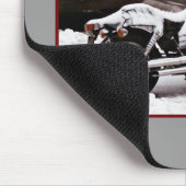 "Motorrad im Winter" Mousepad (Ecke)